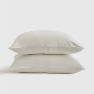 NWT Quince Standard Linen Shams (2), White